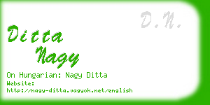 ditta nagy business card